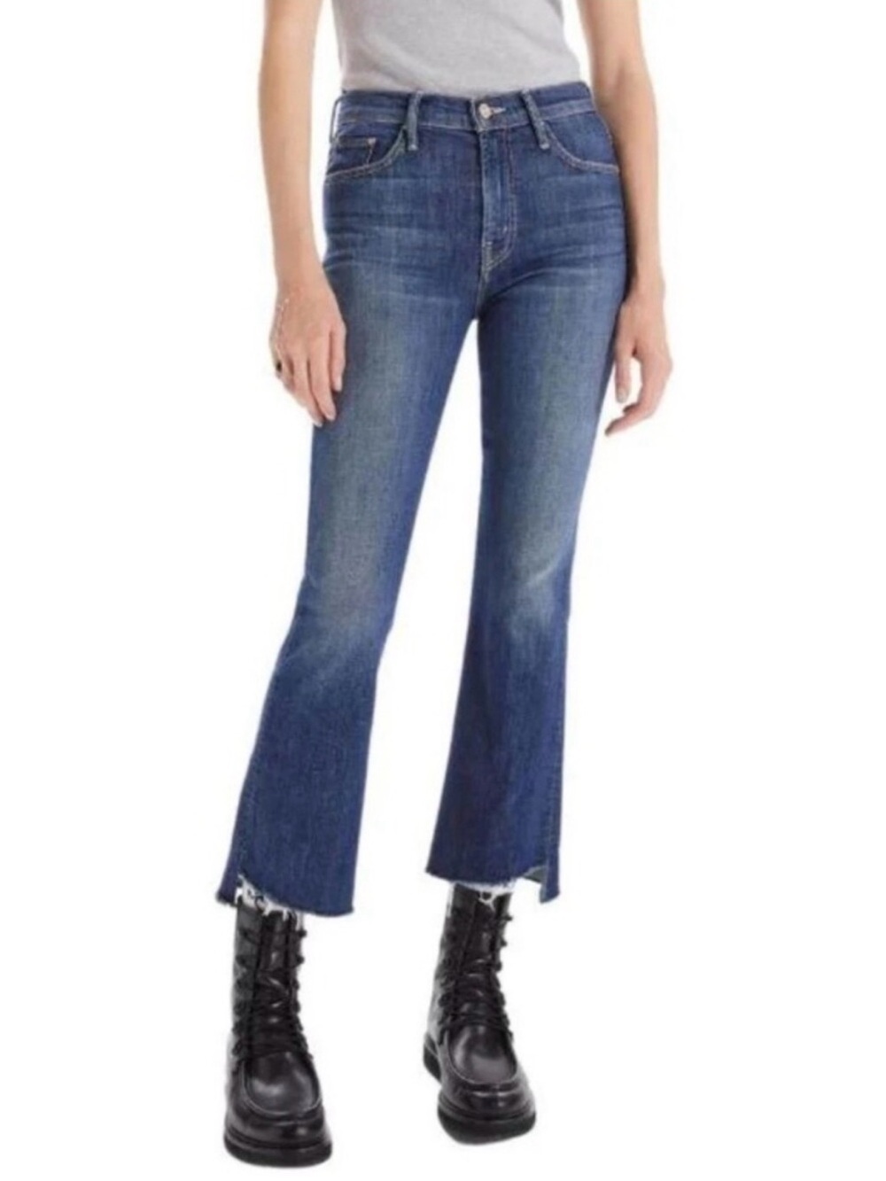 MOTHER Insider Crop Step Fray Jeans 25